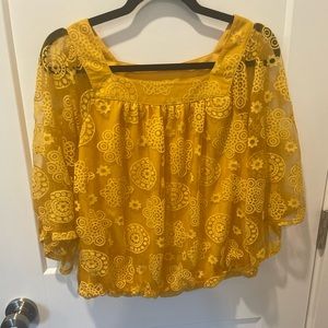 Ember Yellow floral top